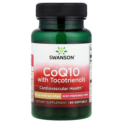 Swanson Vitamins, Коэнзим Q10 с токотриенолами, 60 мягких таблеток