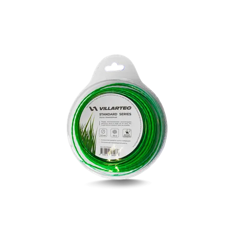 Леска для триммера витой квадрат 2,0 мм × 50 м VILLARTEC Standard, 5012770050