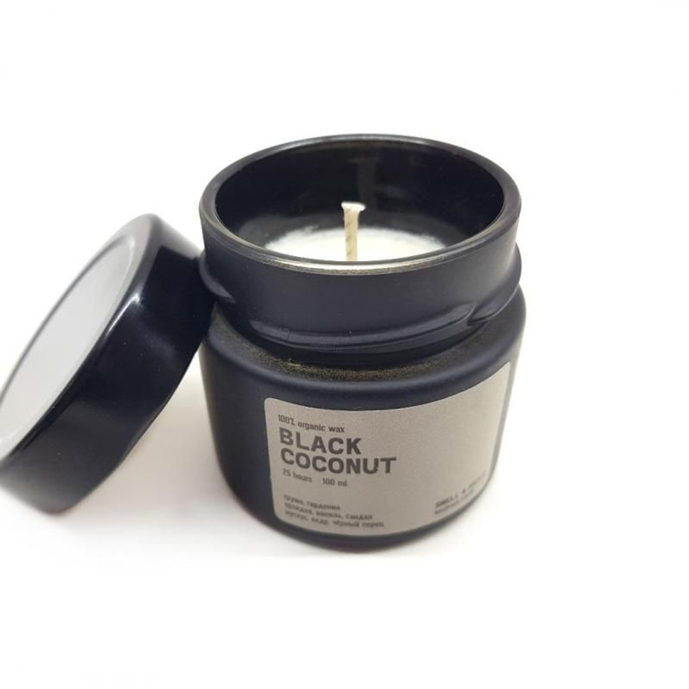 Свеча BLACK COCONUT / Черный кокос SMELL&SMILE