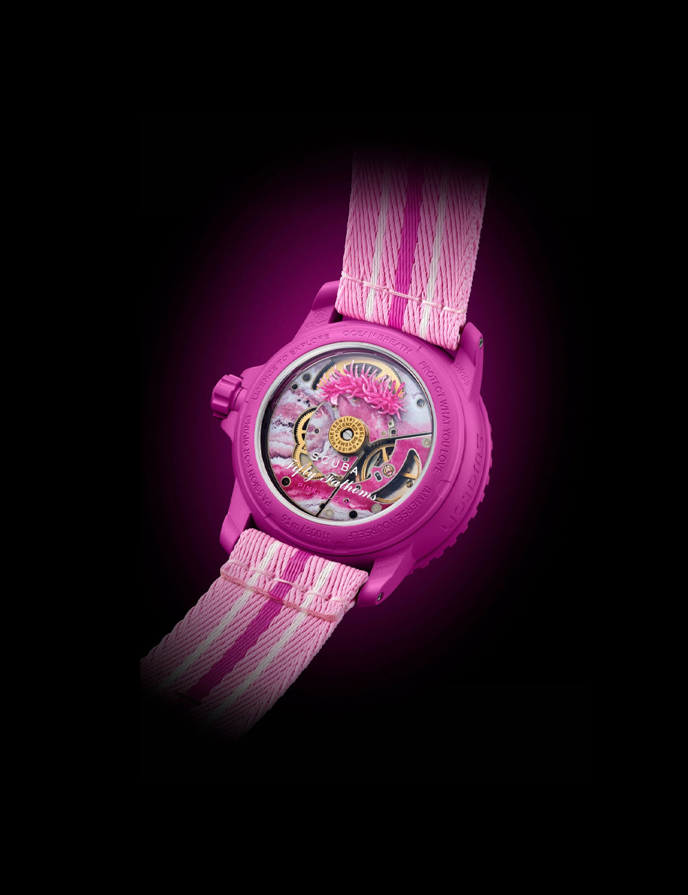 Наручные часы Blancpain x Swatch "Pink Ocean"