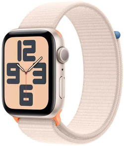 Apple Watch SE 2 (2023), 40 мм, Умные часы Корпус из алюминия цвета Сияющая звезда, Sport Loop Сияющая звезда (MR9W3)