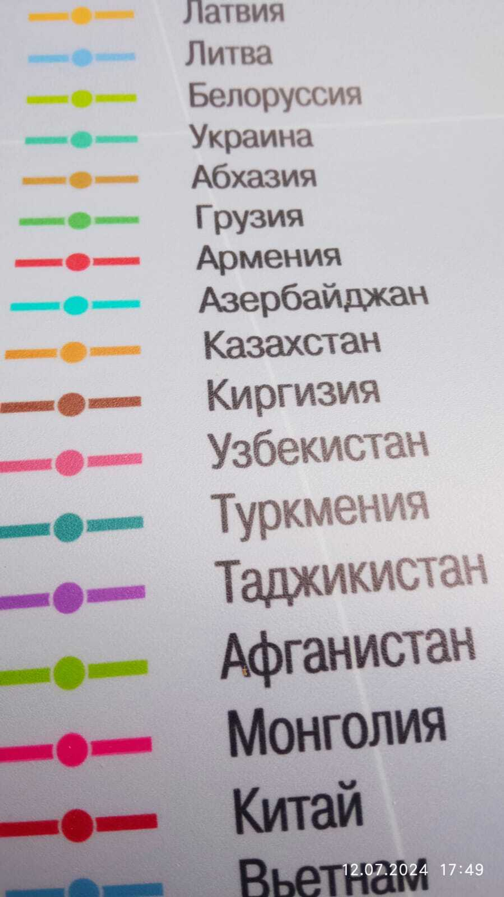 Карта от Европы до Китая транспортная, логистическая , контейнерные перевозки(150 см на 220 см ) 2025 г