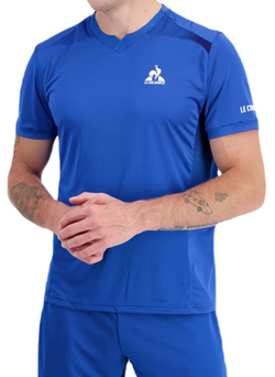 Мужская теннисная футболка Le Coq Sportif Training Short Sleeve 24 — lapis blue