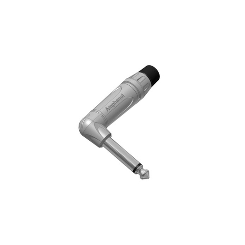 AMPHENOL ACPM-TN - Коннектор джек моно, угловой, кабельный, 6.3 мм, корпус термопластик, цвет - никель