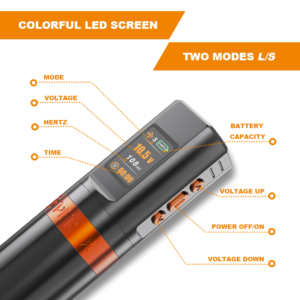 Тату машинка Pepax Leve H2 Black - 3,5mm stroke