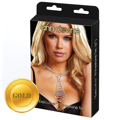 Галстук из золотистых кристаллов EXECUTIVE Rhinestone Tie (Цвет: золото)