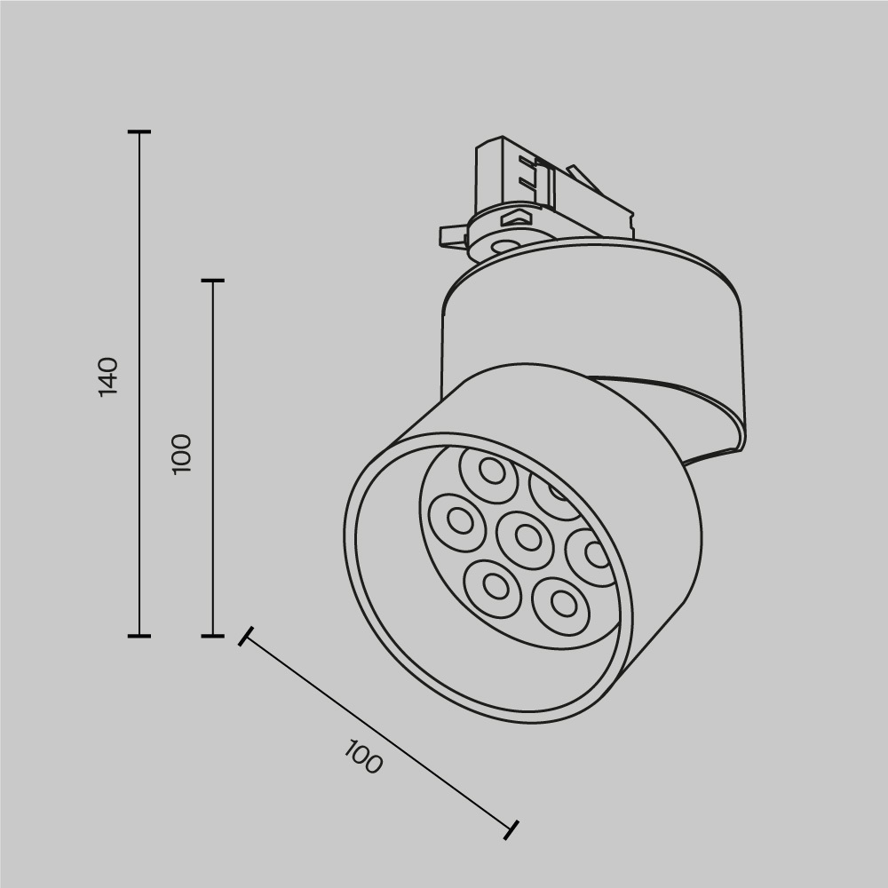 Трехфазный трековый светодиодный светильник Maytoni Alfa TR199-3-15W2.7K-M-B