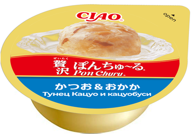 Inaba Ciao Churu Тунец Кацуо/Кацуобуси суфле ламистер для кошек 35 г