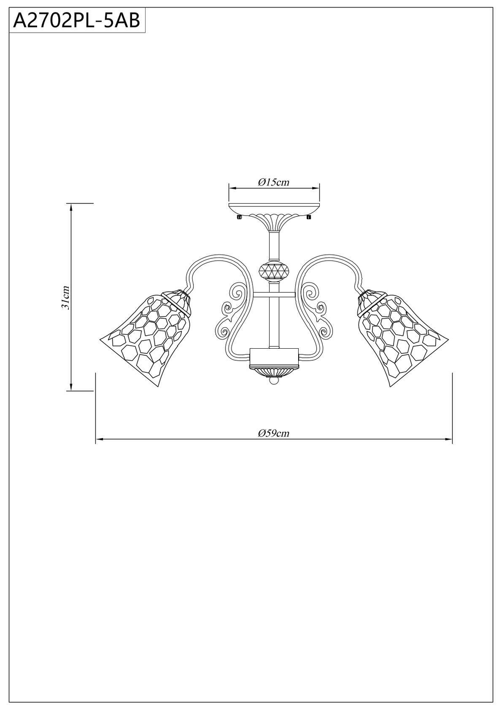 Люстра потолочная Arte Lamp Nicole A2702PL-5AB