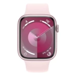 Apple Watch Series 9, 41 мм, из алюминия розового цвета, спортивный ремешок