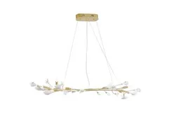 Люстра подвесная светодиодная NewRgy 9020-L1180GD GOLD, 24 Вт, золотая
