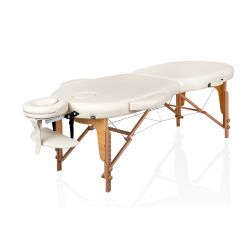 Массажный складной стол Mizomed Premium Oval 2 крем, черный