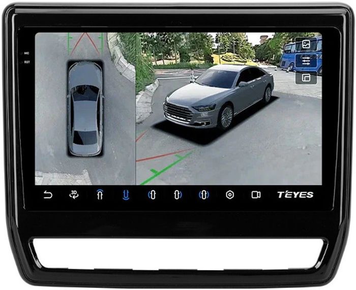 Магнитола для Mitsubishi ASX 2020+ (ШГУ 8", рамка тип 2) - Teyes CC3-2K-360 монитор 9.5" 2K QLED на Android 10, Быстрая, CarPlay, 4G SIM-слот, 4 камеры в комплекте