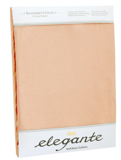 Простыня сатиновая 240x260 Elegante 6800 apricot абрикос