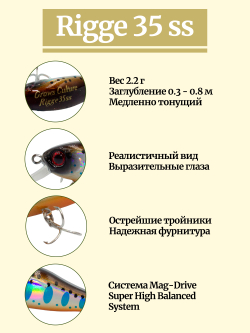 Воблер Минноу Rigge 35SS 35 мм 2.2 г цвет #29