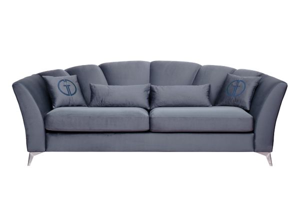 Диван треxместный 95x100x250см Garda Decor Annette велюровый бирюзовый