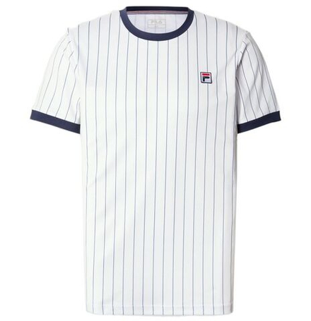 Мужская теннисная футболка Fila BB1 Stripes - white/stripes