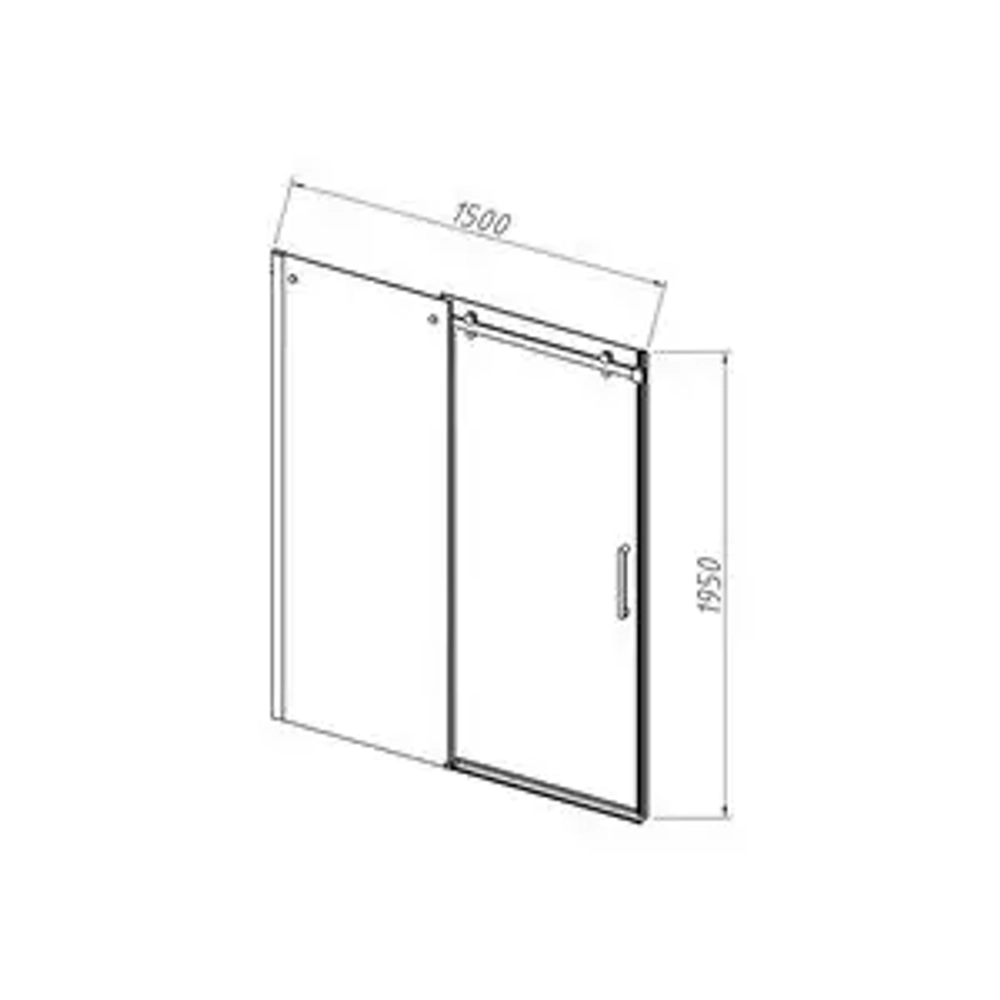 Душевая дверь Комо-Н (Como-N) VDS-4CN150CL, 1500, хром, стекло прозрачное,