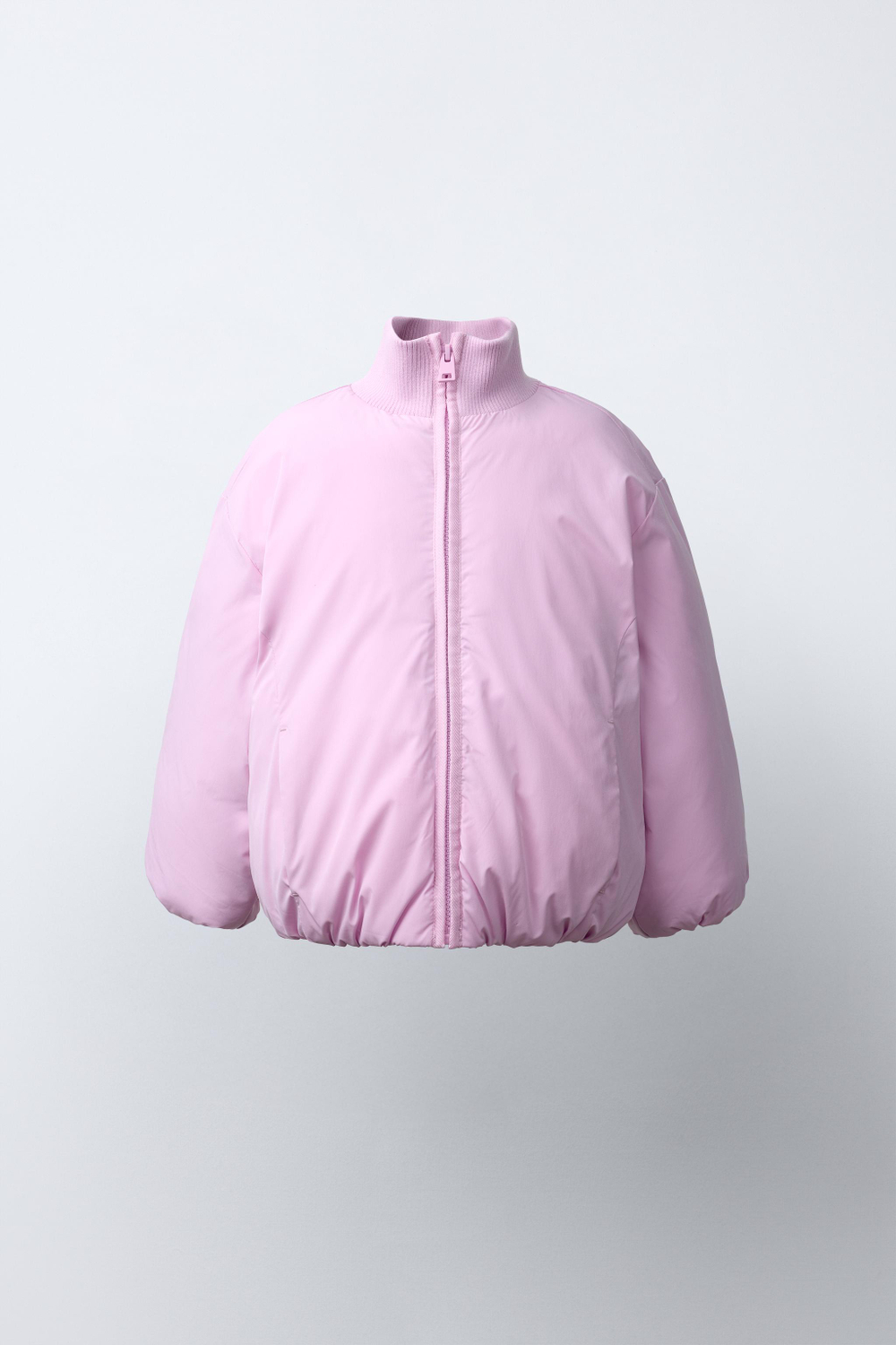 ZARA СТЕГАНЫЙ ПУХОВИК WATER REPELLENT, РОЗОВЫЙ