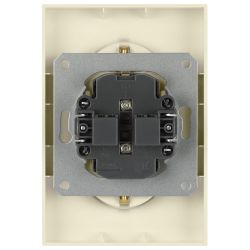 Розетка ЭРА Arktik 16-2104-02 двойная с заземлением 2X2P+E Schuko 16А-250В слоновая кость | Эра Arktik