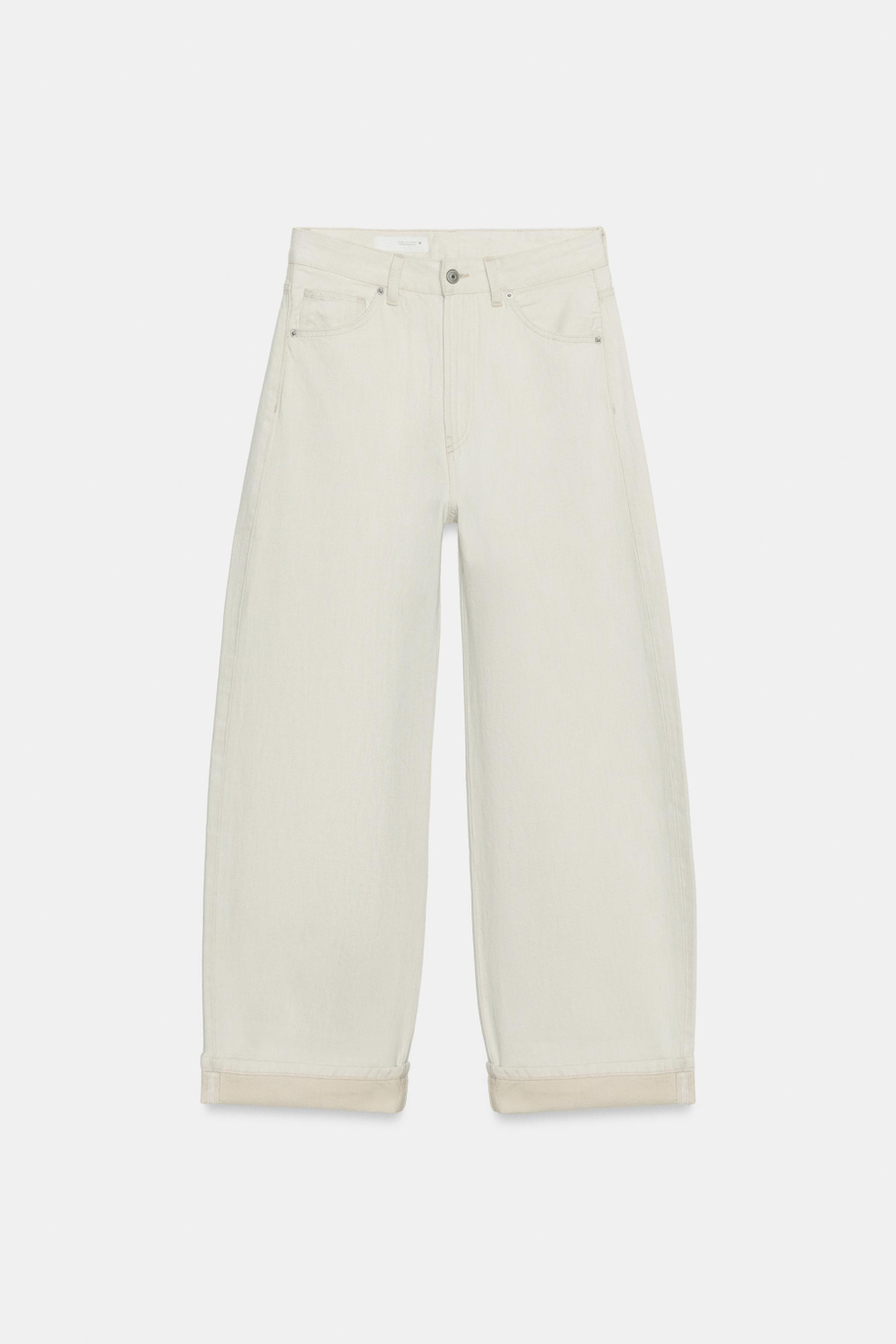 ДЖИНСЫ TRF BAGGY FOLDED СО СРЕДНЕЙ ПОСАДКОЙ — ZARA