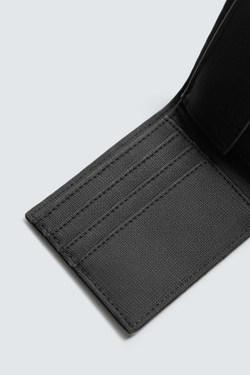 ZARA КОШЕЛЕК С РЕЛЬЕФНЫМ УЗОРОМ, ЧЕРНЫЙ