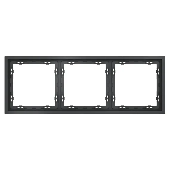 Рамка пластиковая на 3 поста Voltum S70 Графит VLS100307