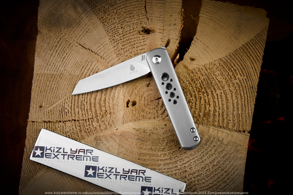 Складной нож Kizer Feist сталь CPM S35VN StoneWash рукоять Титан