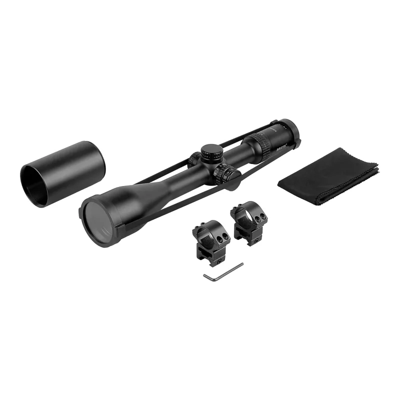 Прицел оптический BRITE WA8X 3-24x56 SF IR - комплект поставки с блендой, кольцами и салфеткой