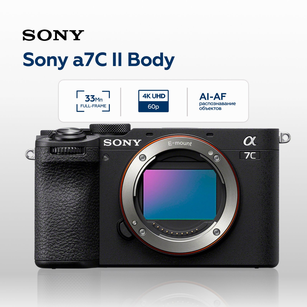 Беззеркальный фотоаппарат Sony Alpha a7C II Body черный
