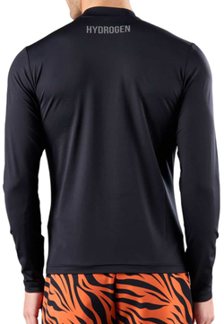 Мужская теннисная футболка теннисная Hydrogen Basic Roll Neck - черный