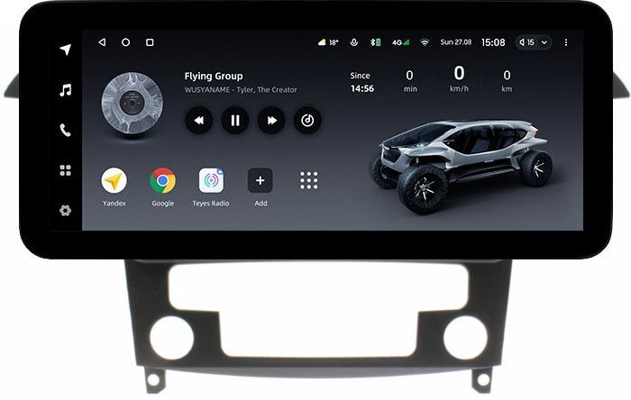 Магнитола для Ford S-Max, Galaxy 2 2006-2015 (климат) - Teyes LUX ONE ROUND монитор 12.3" 2K QLED на Android 10, Быстрая, CarPlay, 4G SIM-слот