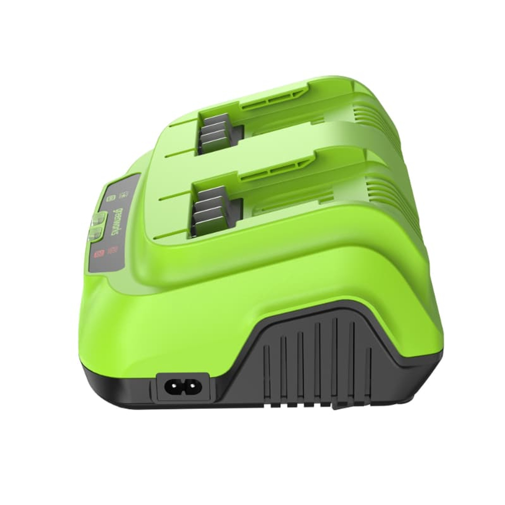 Ультрабыстрое двойное зарядное устройство Greenworks G24X2C8, 24V, 8A (2958807)