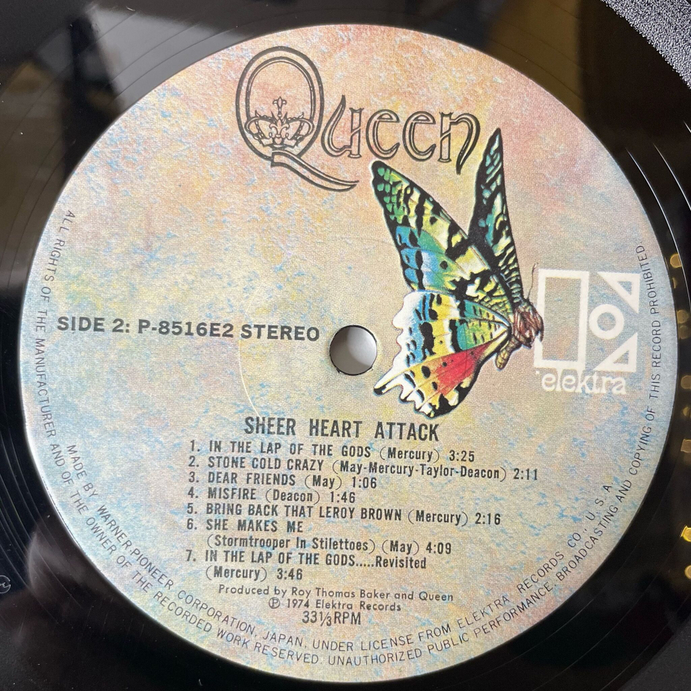 Винтажная виниловая пластинка LP Queen Sheer Heart Attack (Japan 1974) (No Obi) Brighton Rock