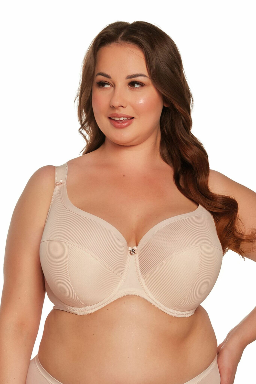 Бюстгальтер Sonia с чашками +size на тонком поролоне (Размер: 90H) (Цвет: телесный)