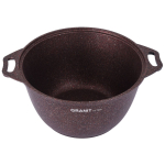 Кастрюля алюминий, антиприг, 3 л, с крыш, крышка стекло, кругл, Kukmara, Granit Ultra, кга32а, красн