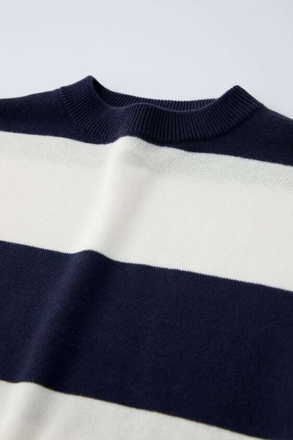 ZARA СВИТЕР В ПОЛОСКУ, СИНИЙ