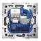 Розетка телевизионная TV+RJ45 кат. 6 Voltum S70 Кашемир VLS060703
