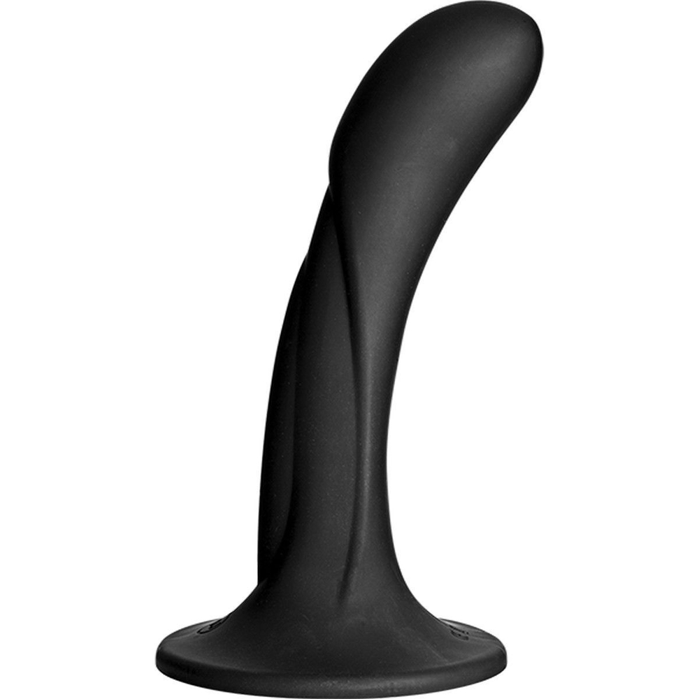 Черная изогнутая насадка Vac-U-Lock G-Spot - 16,5 см. (Цвет: черный)