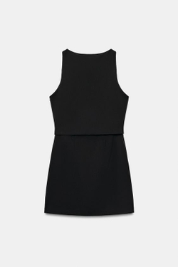ZARA КОРОТКОЕ ПЛАТЬЕ С ВЫРЕЗОМ НА СПИНЕ, ЧЕРНЫЙ