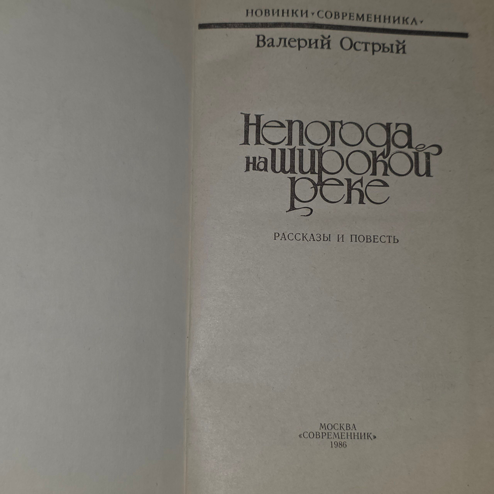 книга " Непогода на широкой реке "