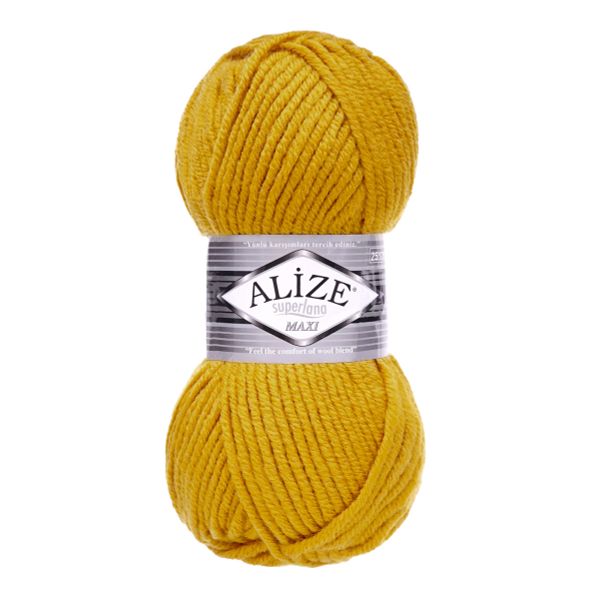 Пряжа Alize (Ализе) Superlana Maxi / уп.5 мот. по 100 г, 100м, 002 шафран A