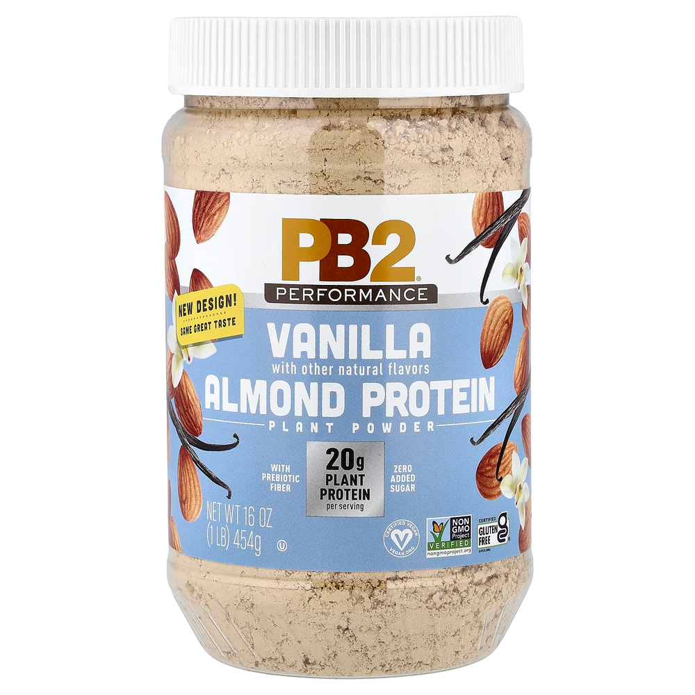 PB2 Foods, Performance, протеин из миндаля, ваниль, 454 г (16 унций)