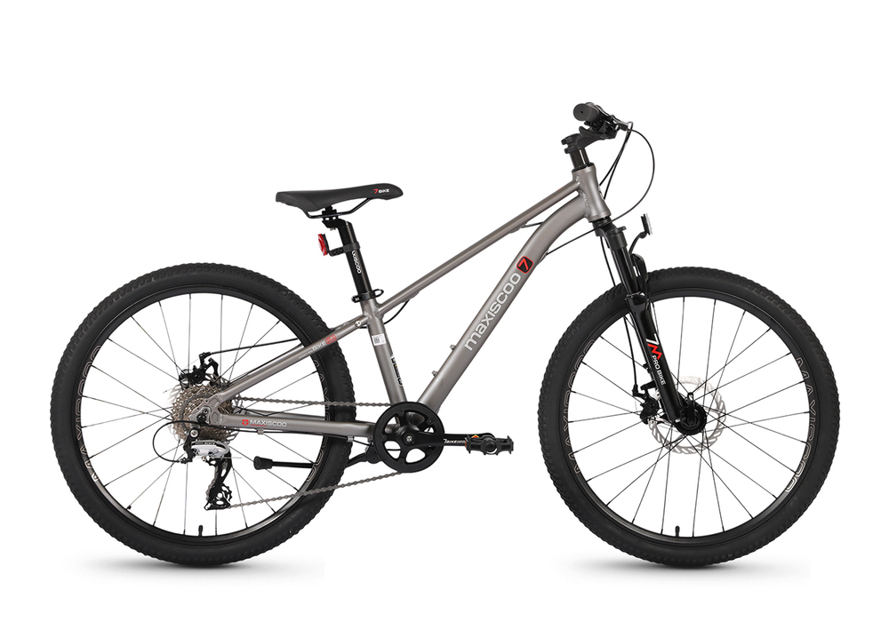 Велосипед 24'' Maxiscoo 7BIKE Серый Матовый (2026)
