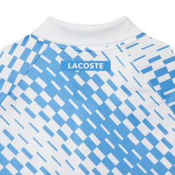 Мужское поло теннисное Lacoste Tennis x Novak Djokovic Printed Polo-Dry Technology - white/blue