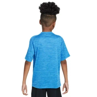 Футболка для мальчика теннисная Nike Boys Multi Dri-FIT Short-Sleeve - light photo blue/footМяч blue/white