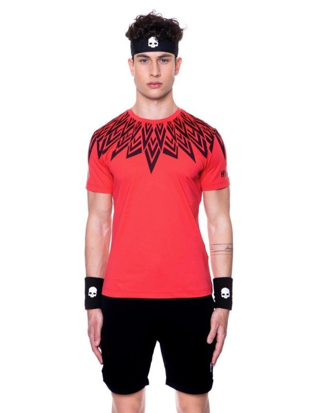 Мужская теннисная футболка Hydrogen Tech Tee Man - red