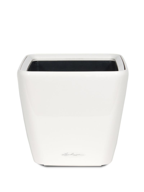 Кашпо Lechuza "Quadro LS Complete white high gloss" (пластик), 50x50xH47 см