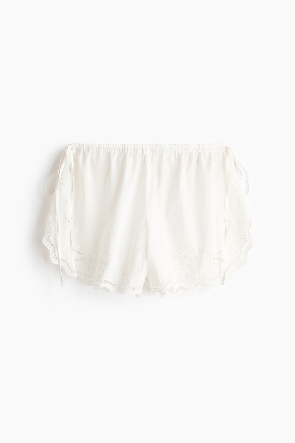 Хлопковые пляжные шорты с вышивкой - H&M