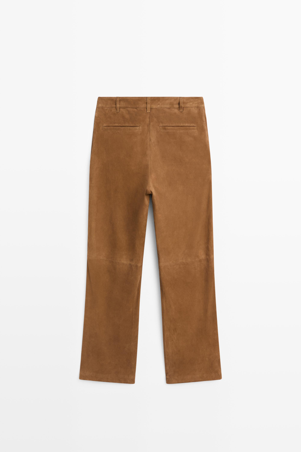 Massimo Dutti Брюки из замшевой кожи, светло-коричневый